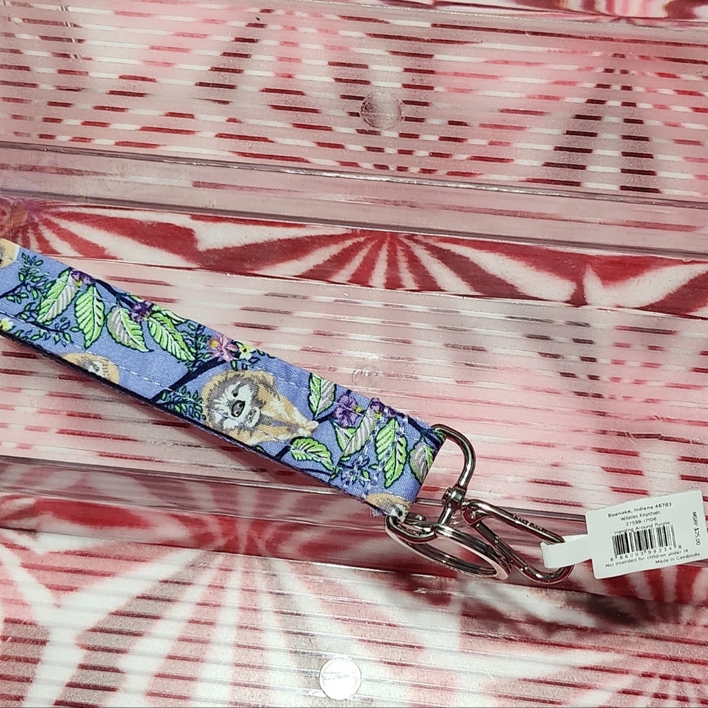 COPY - Vera Bradley Sloth wristlet keychain